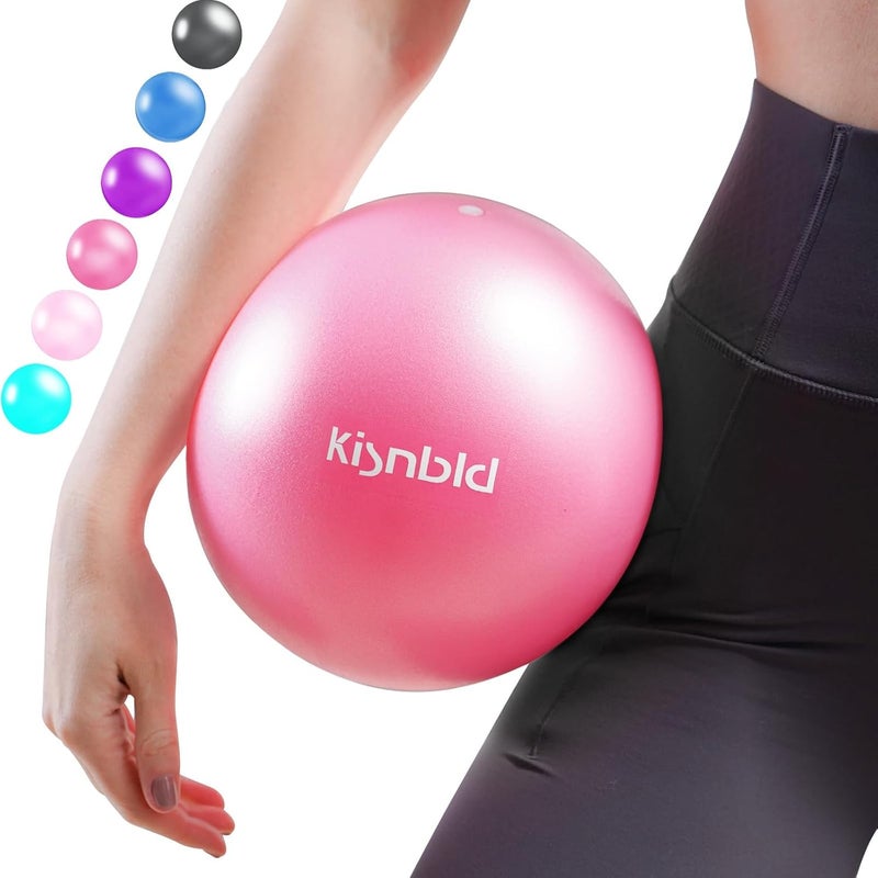 kisnbld Small Exercise Ball, 9 Inch Mini Pilates Ball, Anti Burst and Slip Resistant Mini Yoga Ball for Stability, Fitness, Physical Therapy, Stretching & Core Strength Workout at Home Gym & Office - Image 1